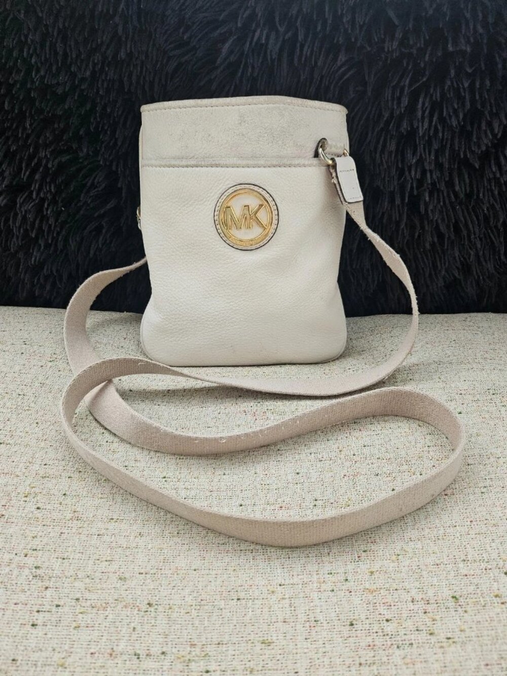 Michael Kors Crossbody Bag White Genuine Leather Purse Bag